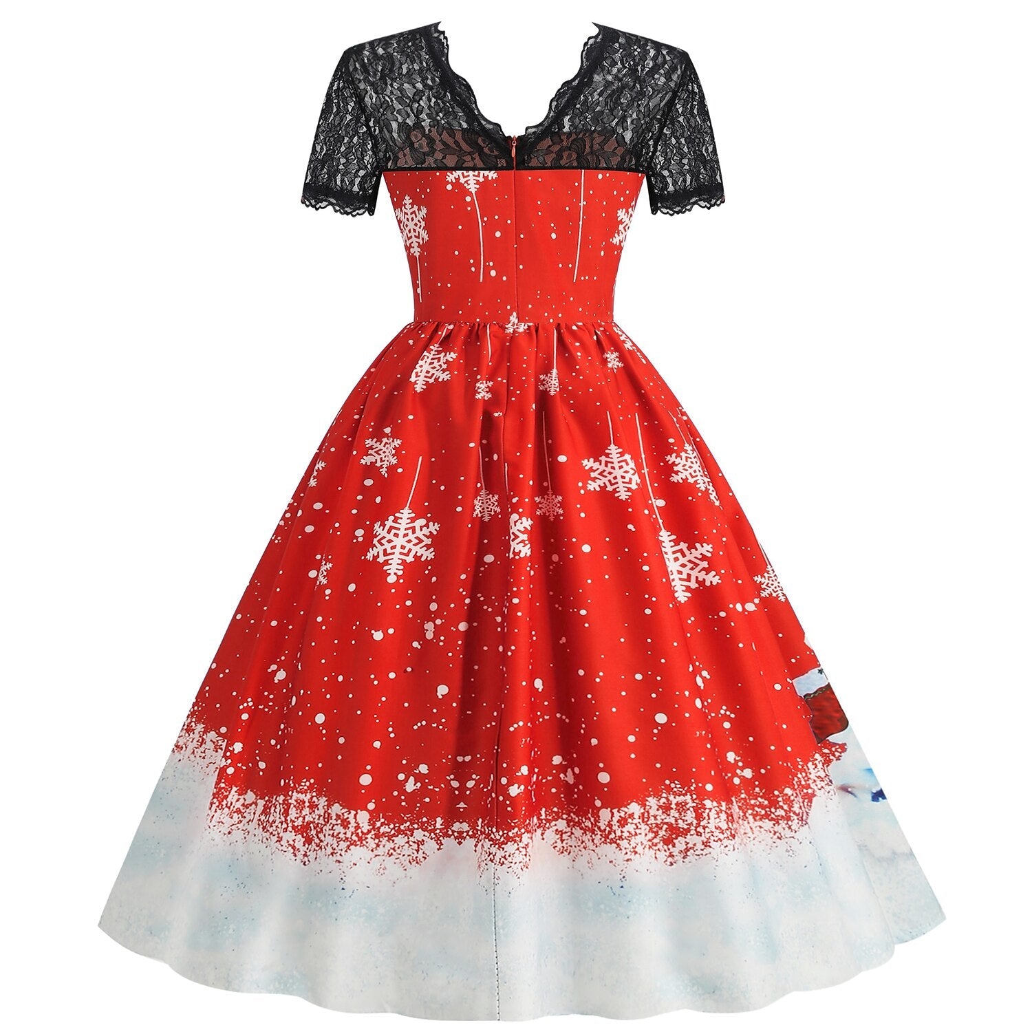 Christmas Vintage Lace Swing Dress
