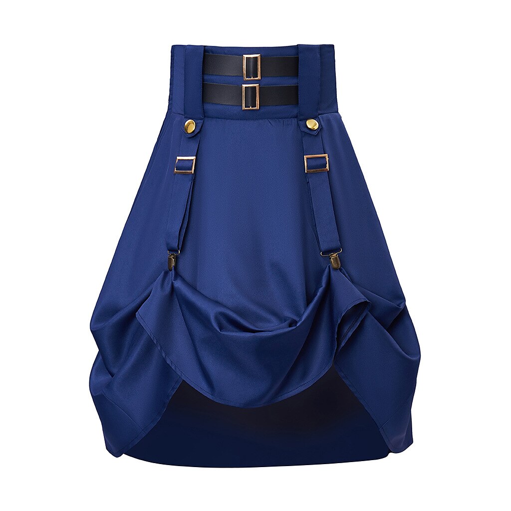 Steampunk Skirt Length Adjustable Skirt With Pocket